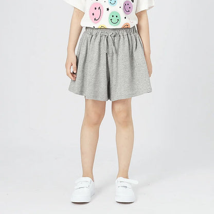 Summer Kids Leisure Shorts Fashionable Korean Style Girls Bow Shorts Children Capris Solid Casual Pants Breath Sports Trousers