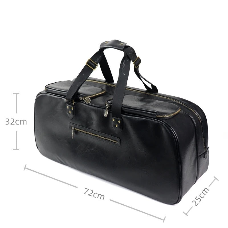 Unisex Portable Tennis Racket Bag Brick-red PU Squash Badminton Tennis Bag Tenis Racquets Handbag Men Women Tennis Court Bag