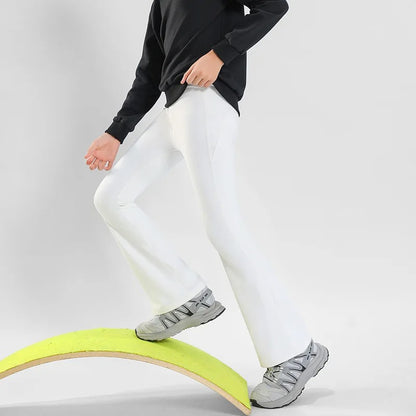 Girls Yoga Pants Flared Leggins for Kids Soft Gym Shark Leggings Brushed Fleece Trousers Toddler to Big Girl Stretchy Joggers