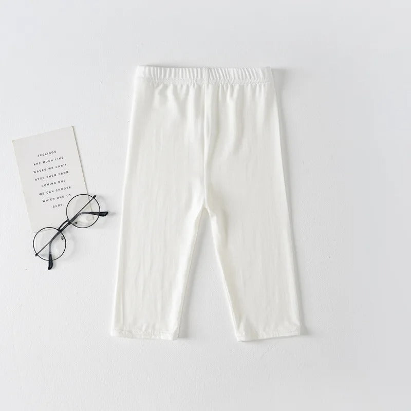 Cotton Candy Colour Children Trousers Teenager Underwear Clothing Cropped Legging Girls Leggings Summer Knee Length Kids Pants