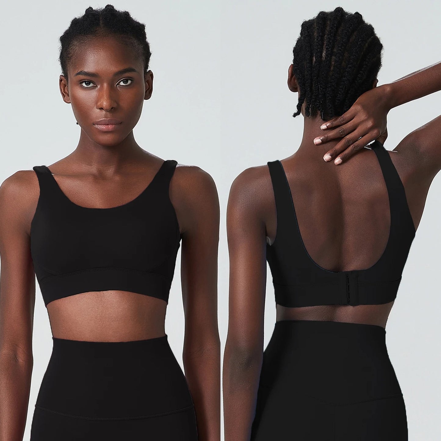 Fixed Pads Women Sports Bra Adjustable U Back Closure Comfortable Yoga Gym Bras Active Leisure Sports Underwear Running Corset