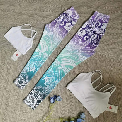 Parent-Child Yoga Set Girls Athletic Leggings Training Bras Gym Crop Tank Top Quick Dry Workout Running Outfit Kids' Sportswear