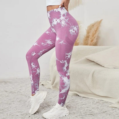 Seamless Pants Fitness Women Bike Gym Print Sport Leggings Tights High Waist Sexy Trousers Workout Sportswear