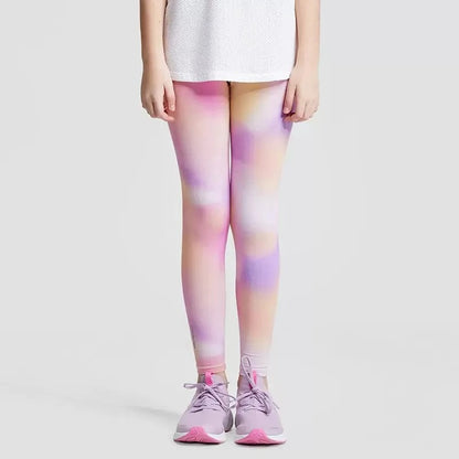 Latest Girls' Sportswear Yoga Pants Children Sports Leggings Elastic Quick-Dry Running Dancing Skating Training Tight Pants Kids