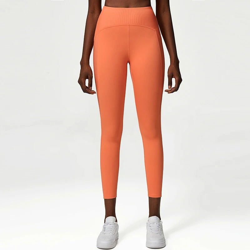 Rib Sporty Leggings High Waist Yoga Leggins Fitness Pants Activewear Butt Lifting Tights Tummy Control Workout  Gym Clothing