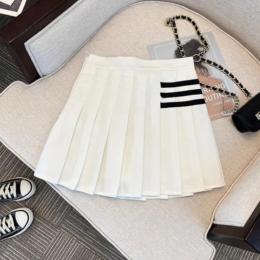 New Pleated Skirt For Kids Girl Summer & Spring High Waist Girls Skirts Cute School Uniform JK Style Toddler Casual Short Skirt