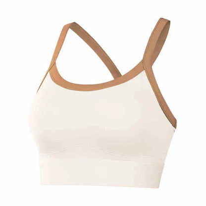 Seamless Racerback Sports Bra For Women High Support Breathable & Thin Yoga Bralette Push Up Workout Top for Running Fitness Gym