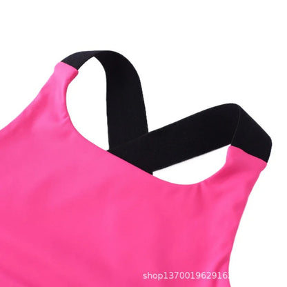 Girls Dance Tank Top Racerback Crop Top Children Gym Tops Sleeveless Yoga Vests Dance Outfit Ballet & Fitness Athletic Clothing