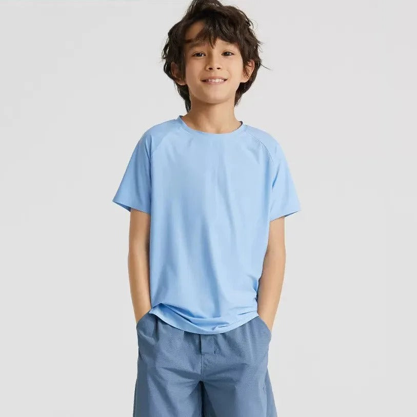 Kids T-shirts Short Sleeve Top Tees Tennis Boys Girls Sports Undershirt Solid Children Daily Shirt Summer Fitness Yoga Clothes