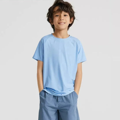 Kids T-shirts Short Sleeve Top Tees Tennis Boys Girls Sports Undershirt Solid Children Daily Shirt Summer Fitness Yoga Clothes