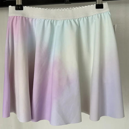 Girls Athletic Skirts With Shorts Print Pleated Tennis Skirt Dance Running Comfy Skort Lounge Cute Clothes Casual Summer Kids