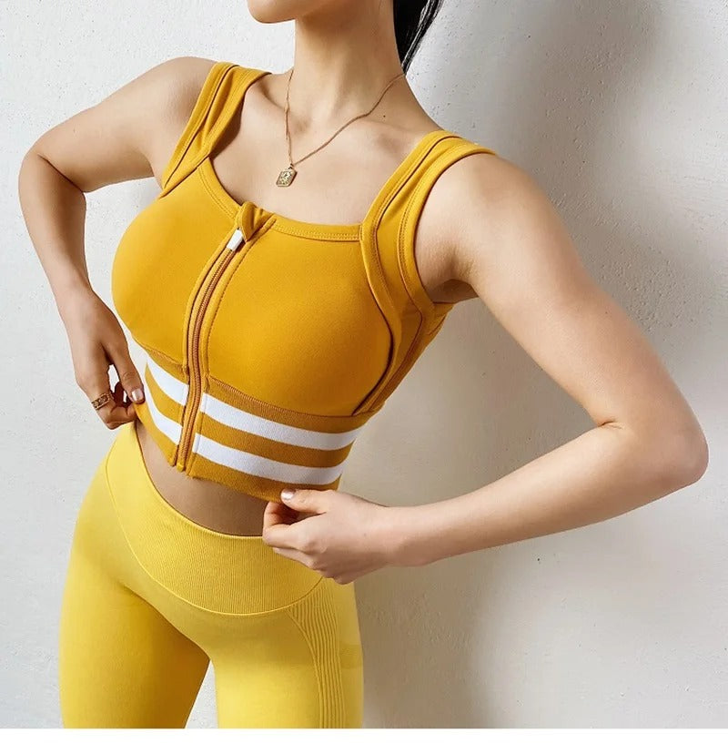 Sports Bra Women Underwear Push Up Yoga Crop Top Bras Solid Athletic Vest Gym Fitness Shirt Sportswear