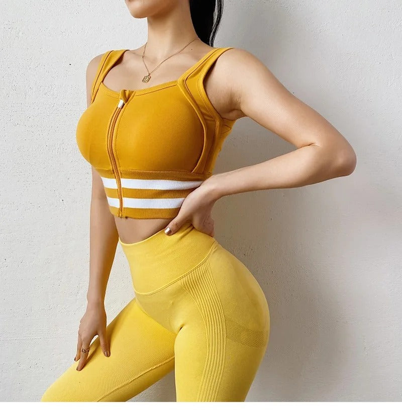 Sports Bra Women Underwear Push Up Yoga Crop Top Bras Solid Athletic Vest Gym Fitness Shirt Sportswear