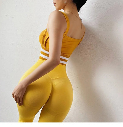 Sports Bra Women Underwear Push Up Yoga Crop Top Bras Solid Athletic Vest Gym Fitness Shirt Sportswear