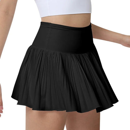Sun Protection Sport Tennis Skirt Quick-Dry Pleated Golf Skirt Running Yoga Gym Lightweight Athletic Fitness Short Skorts Women