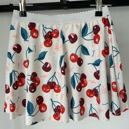Girls Athletic Skirts With Shorts Print Pleated Tennis Skirt Dance Running Comfy Skort Lounge Cute Clothes Casual Summer Kids