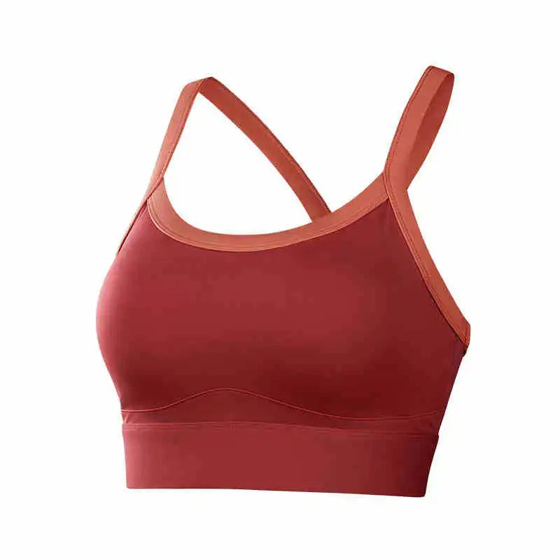 Seamless Racerback Sports Bra For Women High Support Breathable & Thin Yoga Bralette Push Up Workout Top for Running Fitness Gym