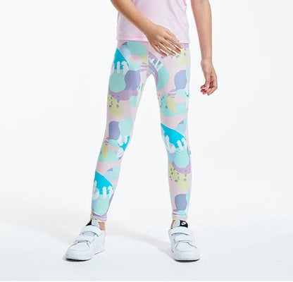 New Children's Yoga Pants Cute Printed Girls Athletic Leggings Comfort Kids Lounge Pants Running Exercise Training Cycling  Wear