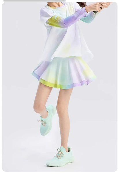 Pleated Skirts Girls Lightweight Tennis Skirt Kids Breathable Golf Skort Athletic Dance Running School Sport Skirts with Shorts