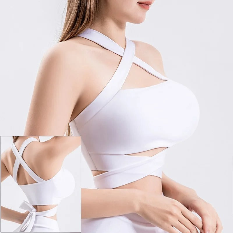 Sexy Women Sports Bra Fitness Underwear Camis Push Up Yoga Crop Top Bras Solid Athletic Vest Gym Shirt Sportswear