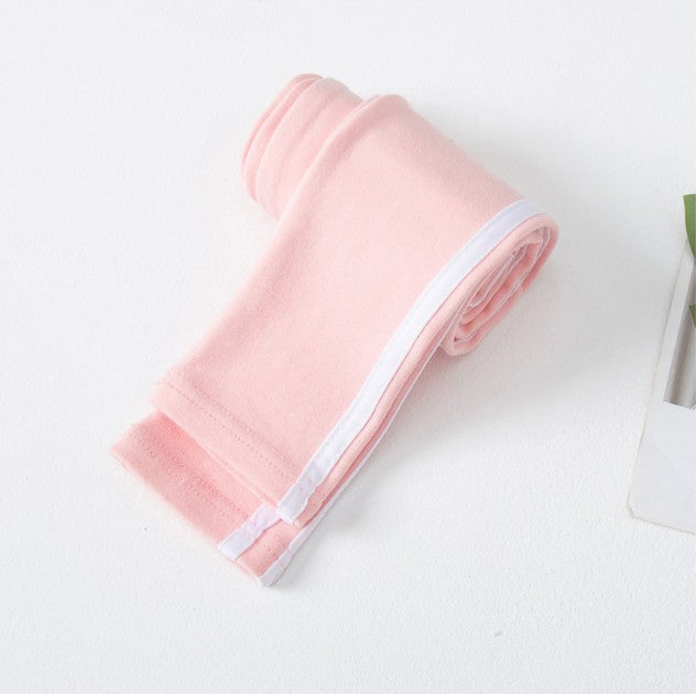 Side Stripe Sports Pant Girl Spring Autumn Pure Color Skinny Leggings for Girls Sweatpants Kids Clothes Outwear Stretch Trousers