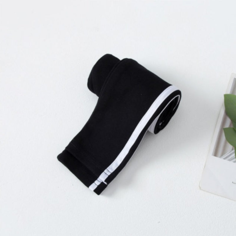 Side Stripe Sports Pant Girl Spring Autumn Pure Color Skinny Leggings for Girls Sweatpants Kids Clothes Outwear Stretch Trousers