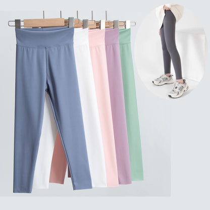 Kids Girls Leggings Spring Autumn Thin Activewear Legging Large Elastic Tights Shark Pants Teens Girl Yoga Pants for 4-12 Years