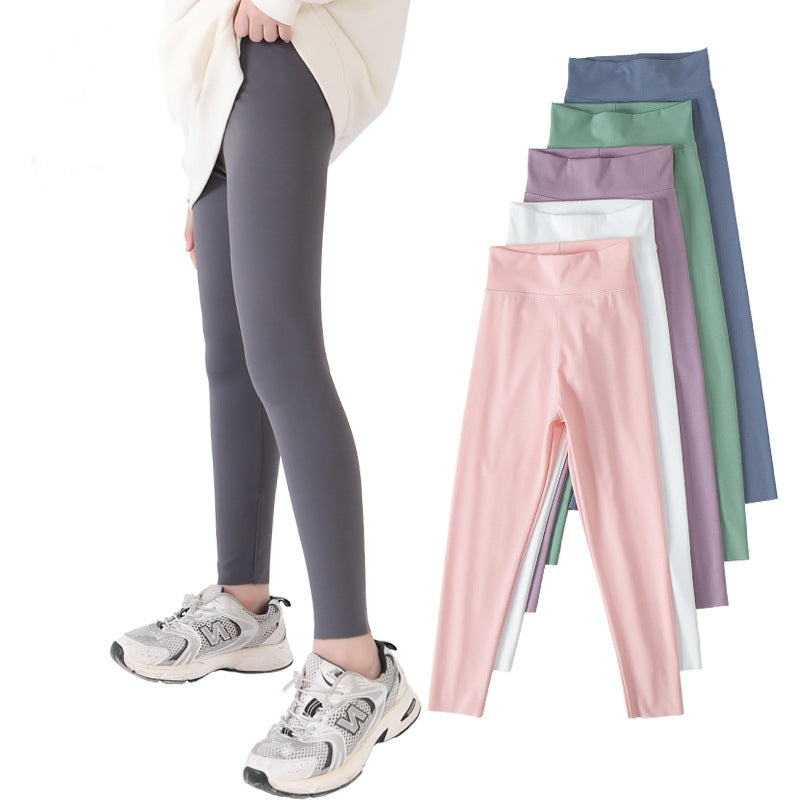 Kids Girls Leggings Spring Autumn Thin Activewear Legging Large Elastic Tights Shark Pants Teens Girl Yoga Pants for 4-12 Years