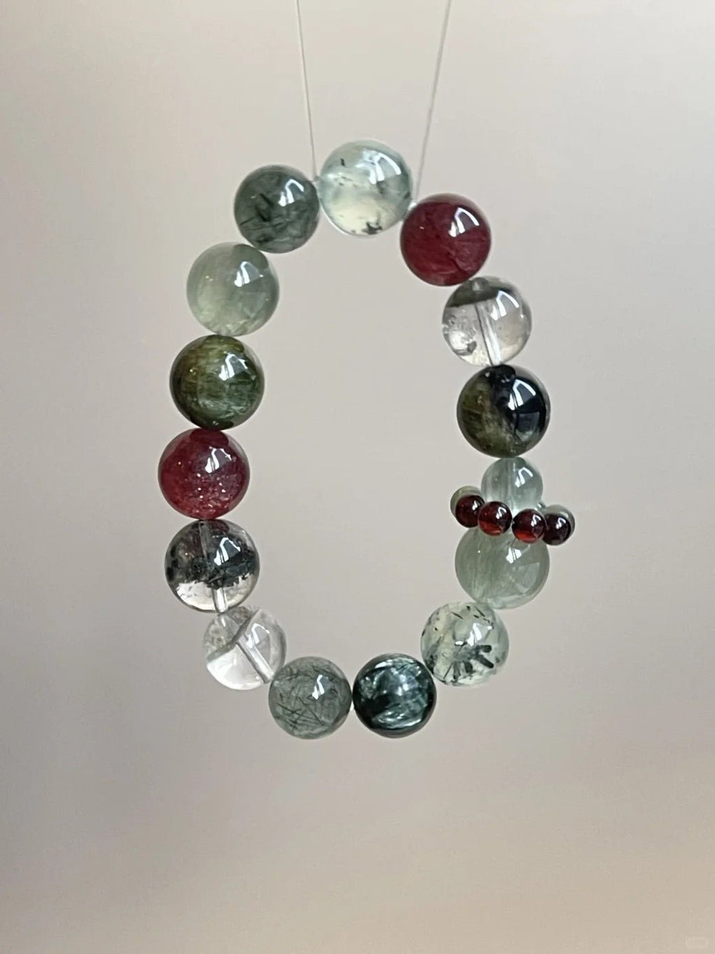 “Wild Plum” – Natural Green Crystal Bracelet | Nature’s Gentle Energy