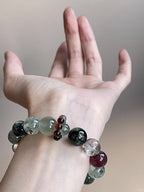 “Wild Plum” – Natural Green Crystal Bracelet | Nature’s Gentle Energy